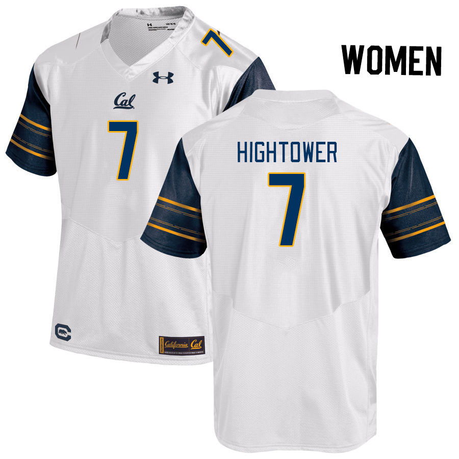 Women #7 Brian Hightower California Golden Bears College Football Jerseys Stitched Sale-White - Click Image to Close